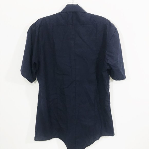 Men's Deputy Button Up Shirt Navy Blue - Picture 3 of 4